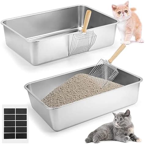 rabbit litter box steel|stainless steel large litter box.